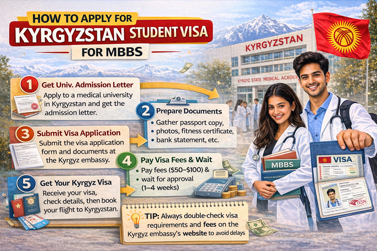 How to Apply for Kyrgyzstan Student Visa for MBBS